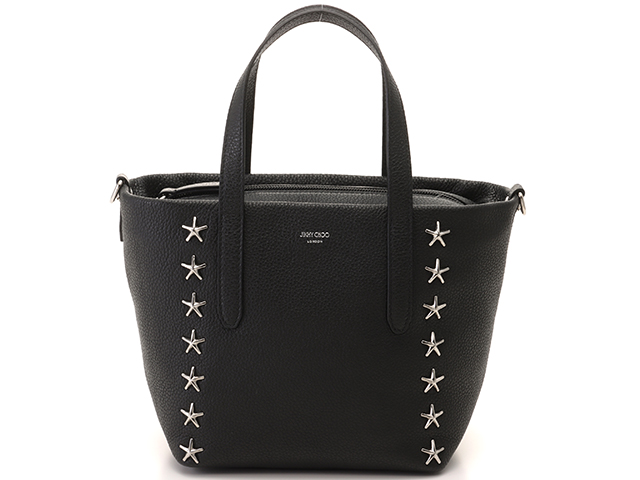 JIMMY CHOO ジミーチュウ スタースタッズ2WAYバッグ ブラック カーフ 【436】2146000388545  の購入なら「質」の大黒屋（公式）