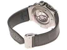 HUBLOT　ウブロ　腕時計　ビッグバン アールグレイ ダイヤベゼル　SS×革×TI×ラバー　グレー文字盤　301.ST.5020.GR.1104　2146000389009【437】