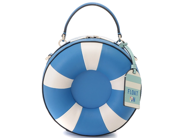 【サマーSALE】kate spade ケイトスペード 浮き輪型 バッグ Kate spade ケイトスペード 浮き輪 2wayバッグ ブルースラッシュ
