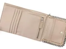 Stella McCartney　ステラマッカートニー　ファラベラ スモール フラップウォレット　フェイクレザー　ベージュ　431000　三つ折り財布　【472】　2146000389481