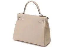 HERMES エルメス ハンドバッグ ケリー28 トゥルティエールグレー シルバー金具 C刻印　内縫い 433