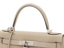 HERMES エルメス ハンドバッグ ケリー28 トゥルティエールグレー シルバー金具 C刻印　内縫い 433