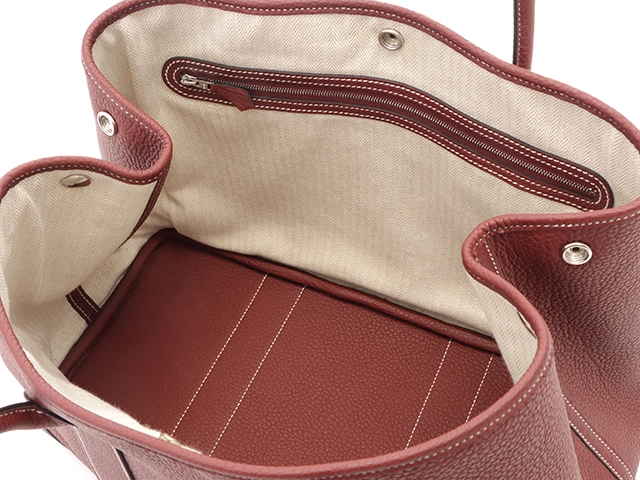 Hermes　エルメス　ガーデンパーティPM　ルージュアッシュ/SV【431】