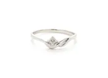 JEWELRY　ノンブランドジュエリー　リング　K18　ホワイトゴールド　ダイヤモンド　0.05ct　2.2g　16.5号　2146000392665　【432】