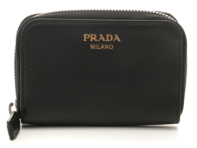 PRADA プラダ コインケース レザー ブラック シルバー金具 2MM003【434】 の購入なら「質」の大黒屋（公式）