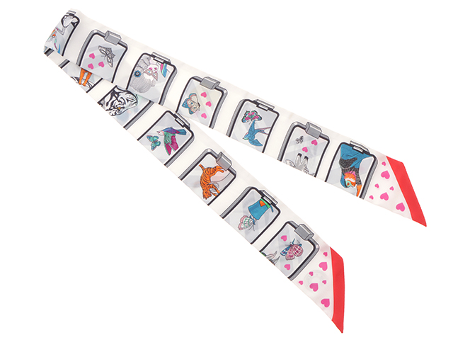 HERMES エルメス ツイリー シルク HERMES STORY ブラン/グリス