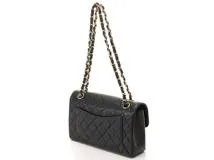 CHANEL シャネル マトラッセWフラップチェーンショルダー 23cm ショルダーバッグ マトラッセ ブラック ゴールド金具  キャビアスキン【434】 の購入なら「質」の大黒屋（公式）