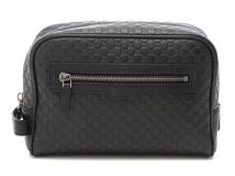 GUCCI　グッチ 　グッチシマ　クラッチバッグ　419775　メンズ セカンドバッグ　ブラック　レザー　2146000397455【208】