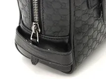 GUCCI　グッチ 　グッチシマ　クラッチバッグ　419775　メンズ セカンドバッグ　ブラック　レザー　2146000397455【208】
