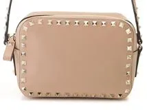 ベ*迎様 VALENTINO ショルダーバッグ ヴァレンティノ ショルダーバッグ スタッズサイン ブラック