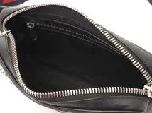 GUCCI　グッチ　タイガー　GGスプリーム　ウエストバッグ　ブラック　PVC/レザー【433】