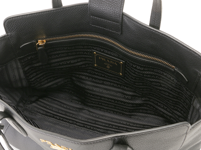PRADA プラダ トートバッグ ブラック レザー トートバッグ