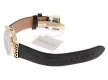 VERSACE  ヴェルサーチ  ミアンダー　VELW01122　ブラック文字盤　GP/革　クォーツ　ユニセックス　2146000401237【430】