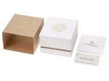 VERSACE  ヴェルサーチ  ミアンダー　VELW01122　ブラック文字盤　GP/革　クォーツ　ユニセックス　2146000401237【430】