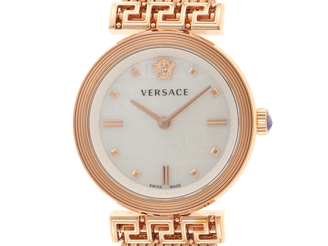 VERSACE  ヴェルサーチ  ミアンダー　VELW01322　ホワイトシェル文字盤　GP　クォーツ　ユニセックス　2146000401251【207】