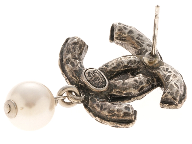 CHANEL シャネル ココマークピアス SS クリスタル フェイクパール 2146000401640【200】