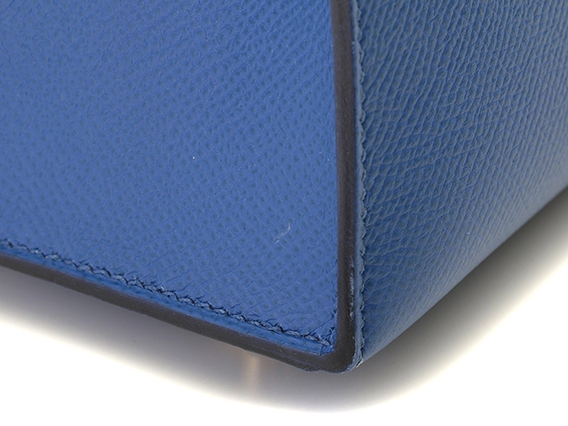 HERMES エルメス ハンドバッグ ケリー25 ブルーフランス ヴォーエププソン ゴールド金具 Z刻印 2146000402210【430】