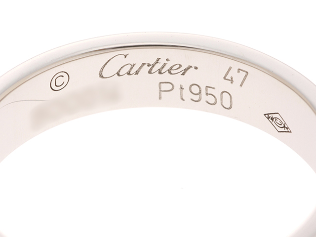 カルティエ　プラチナリング Cartier カルティエ リング ミニラブリング PT950プラチナ