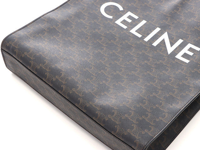 CELINE セリーヌ トリオンフ バーティカルカバミディアム ブラック/ブラウン PVC 194432CIM.38NO【430】2146000403514
