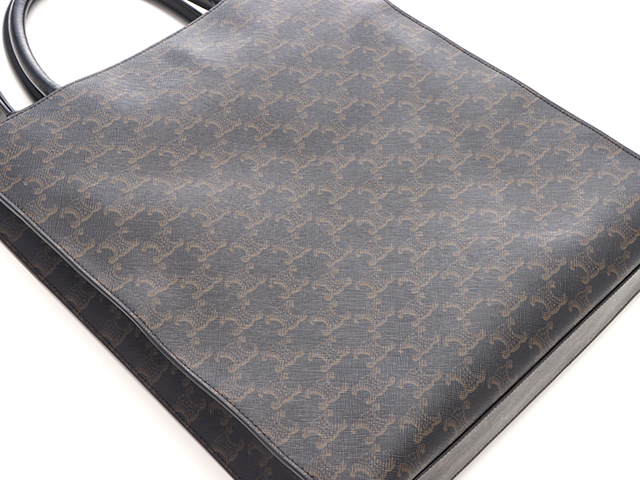 CELINE セリーヌ トリオンフ バーティカルカバミディアム ブラック/ブラウン PVC 194432CIM.38NO【430】2146000403514