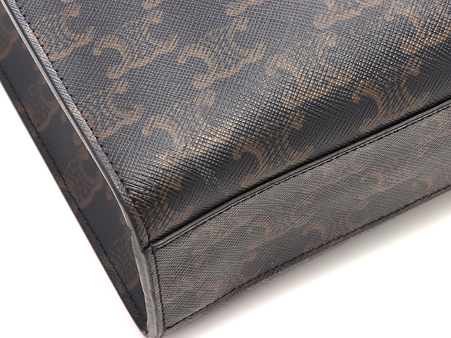 CELINE セリーヌ トリオンフ バーティカルカバミディアム ブラック/ブラウン PVC 194432CIM.38NO【430】2146000403514