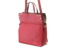 FENDI　フェンディ　フリップ　2wayバッグ　レッド/ベージュ　カーフ【433】2146000404313