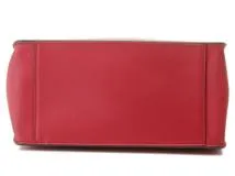FENDI　フェンディ　フリップ　2wayバッグ　レッド/ベージュ　カーフ【433】2146000404313