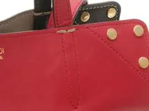 FENDI　フェンディ　フリップ　2wayバッグ　レッド/ベージュ　カーフ【431】2146000404313