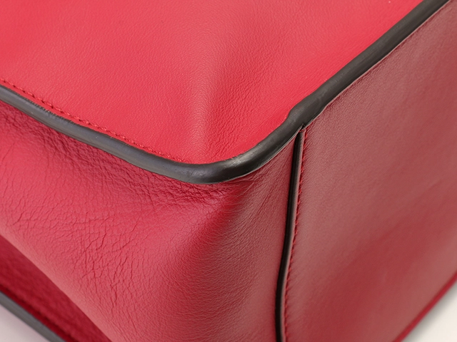 FENDI　フェンディ　フリップ　2wayバッグ　レッド/ベージュ　カーフ【431】2146000404313