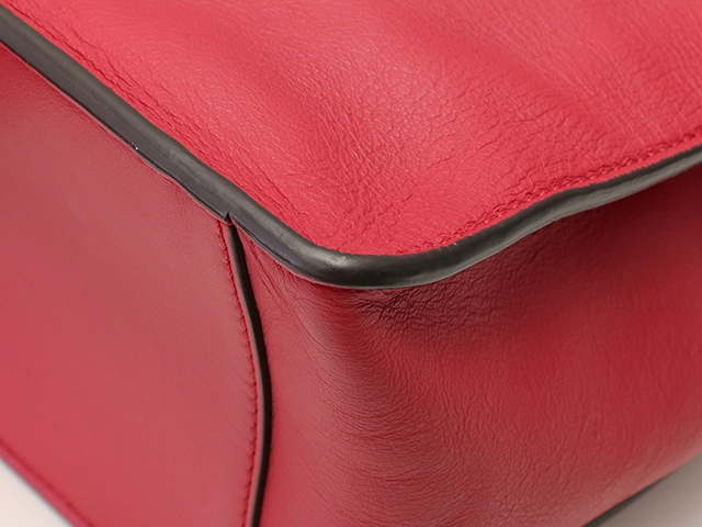 FENDI　フェンディ　フリップ　2wayバッグ　レッド/ベージュ　カーフ【431】2146000404313