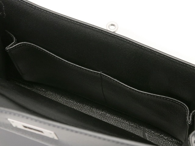 Hermès　エルメス　ケリー28　ブラック　シルバー金具　ボックスカーフ　□J刻印　2006年頃製造　【471】L