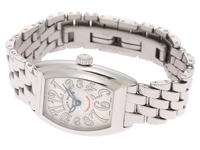 FRANK MULLER　フランクミュラー　時計　コンキスタドール　SS　クオーツ　シルバー文字盤　8005LQZ　【431】2146000406140