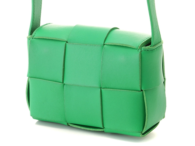 BOTTEGA VENETA　ボッテガヴェネタ　キャンディカセット　ショルダーバッグ　ミニバッグ　グリーン　カーフ　2146000408229　【434】