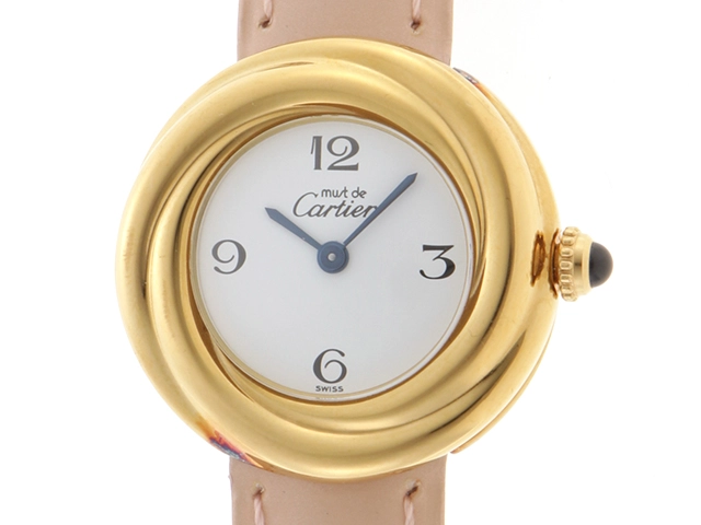 Cartier カルティエ マストトリニティ・ヴェルメイユ レディース時計 SV/GP/革【431】2146000408809  の購入なら「質」の大黒屋（公式）