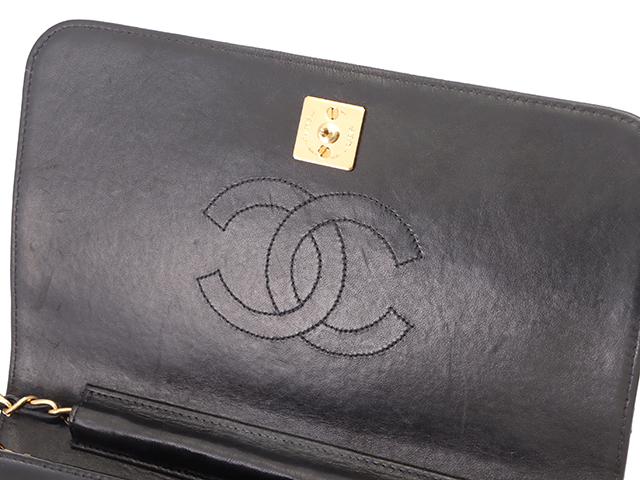 シャネル　マトラッセ プッシュロック　フルフラップ　チェーン　ショルダーバッグ CHANEL シャネル プッシュロックフルフラップマトラッセチェーン