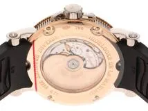 Breguet ブレゲ 腕時計 2010年並行品 マリーンII ラージデイト K18ピンクゴールド/ホワイトゴールド/ラバー グレー／シルバー文字盤 自動巻き【472】SJ