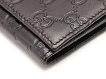 GUCCI　グッチ　グッチシマZIP長財布・ダークブラウン　レザー　244946　2146000411403　【205】