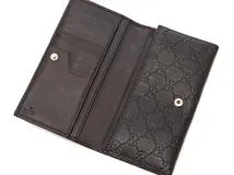 GUCCI　グッチ　グッチシマZIP長財布・ダークブラウン　レザー　244946　2146000411403　【205】