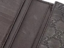 GUCCI　グッチ　グッチシマZIP長財布・ダークブラウン　レザー　244946　2146000411403　【205】