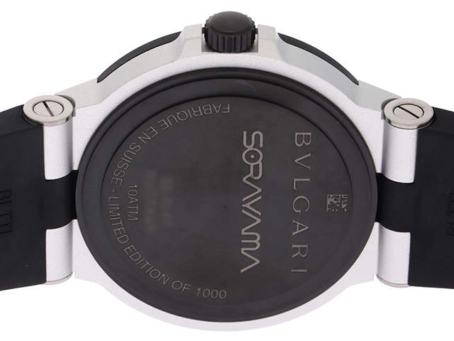 BVLGARI　ブルガリ　アルミニウム 空山基コラボ　世界限定1000本　BB40AT　シルバー文字盤　AL/ラバー　自動巻き　メンズ