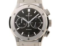 HUBLOT　ウブロ　時計　クラシックフュージョン　クロノ　521.NX.8970.LR　メンズ　自動巻き　TI/レザー/ラバー　グリーン文字盤【431】2146000413506