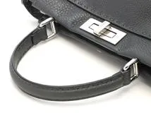 FENDI フェンディ セレリア ピーカブーアイコニック ミディアム 8BN290 グレー/SV レザー 【460】2146000413759