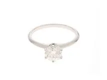 TIFFANY＆CO ティファニー エンゲージメント リング ソリティアリング 14号 プラチナ950 ダイヤモンド1.02カラット 重さ約3.7g 鑑定書付き【472】SJ