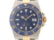 2014年並行品 ROLEX ロレックス サブマリーナー デイト 116613LB ブルー文字盤 セラミック/ステンレス/イエローゴールド 自動巻き【472】SJ