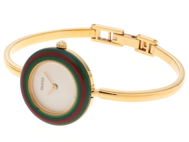 GUCCI グッチ チェンジベゼルウォッチ 11/12.2 GP プラスチック ホワイト文字盤 マルチカラー クォーツ 【460】2146000415159