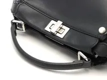 FENDI　フェンディ　ミニ ピーカブー　8BN244 A1F7 F0GXN　ブラック　カーフ/フェイクパール　2WAYショルダーバッグ【207】214600416057