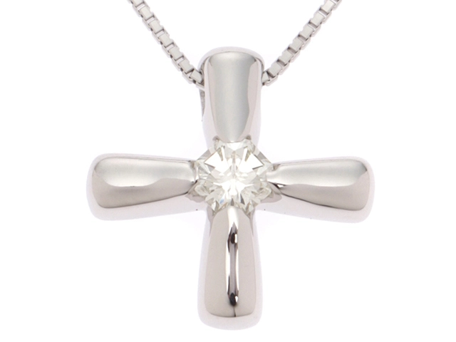 人気デザイナー JEWELRY ジュエリー ネックレス PT850プラチナ ダイヤモンド0.21 プラチナ