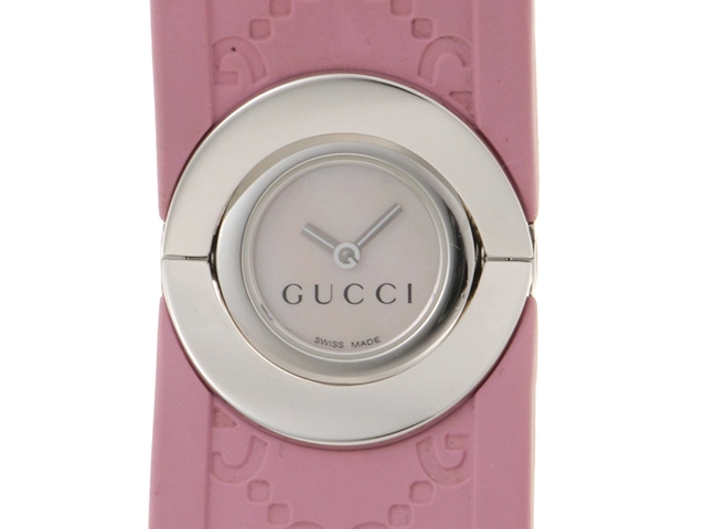 GUCCI　グッチ　レディース腕時計　トワール　SS　ラバー　シェル文字盤　112　クオーツ【431】2146000416972