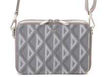 Dior　ディオール　CDダイヤモンド　ストラップツキジップポーチ　グレー　PVC　2ESBC119DCO_H42E　2146000417597　【437】