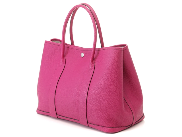 HERES  エルメス トードバッグ ガーデンパーティPM ローズパープル ヴァッシュカントリー シルバー金具 C刻印 2146000418976【430】